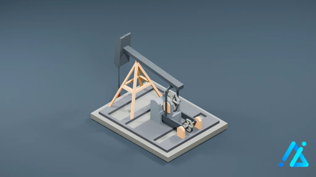 Low-Poly Infrastructure Building 08 — 3D model preview