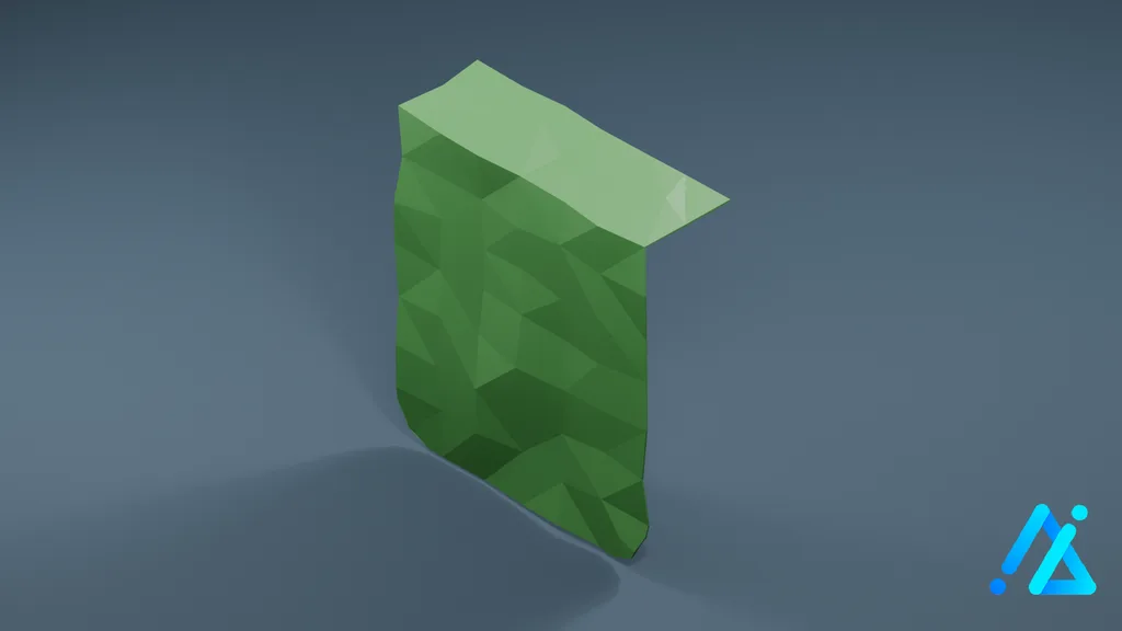 Low-Poly Ivy Wall Piece — 3D model preview