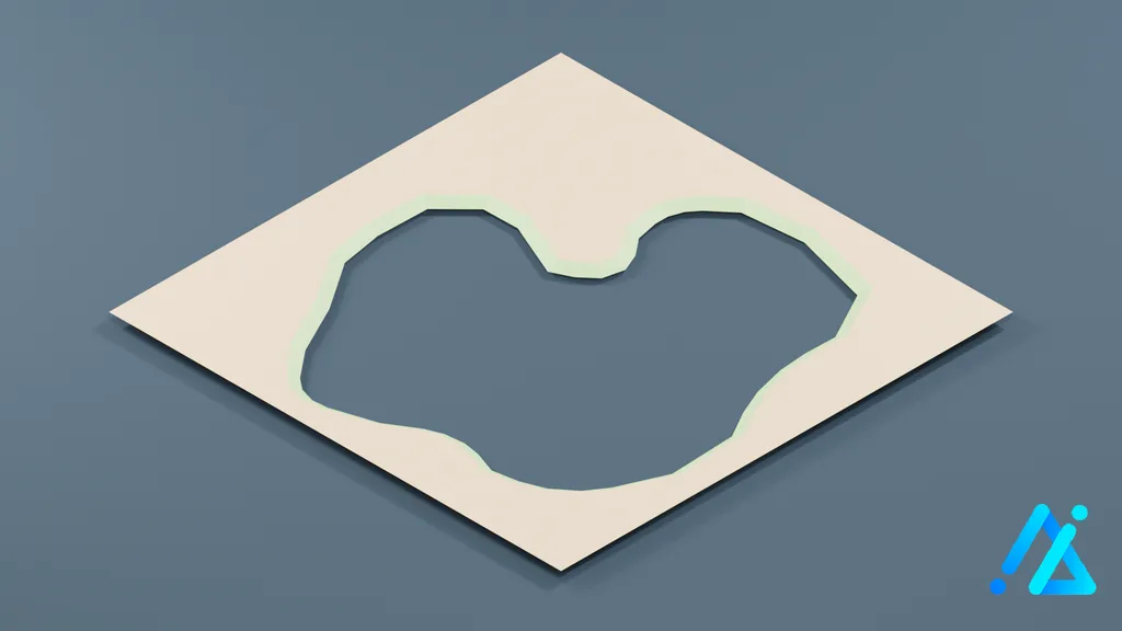 Low-Poly Lake Terrain Opening — 3D model preview