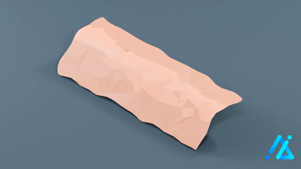 Low-Poly Land Terrain Tile 02 B — 3D model preview