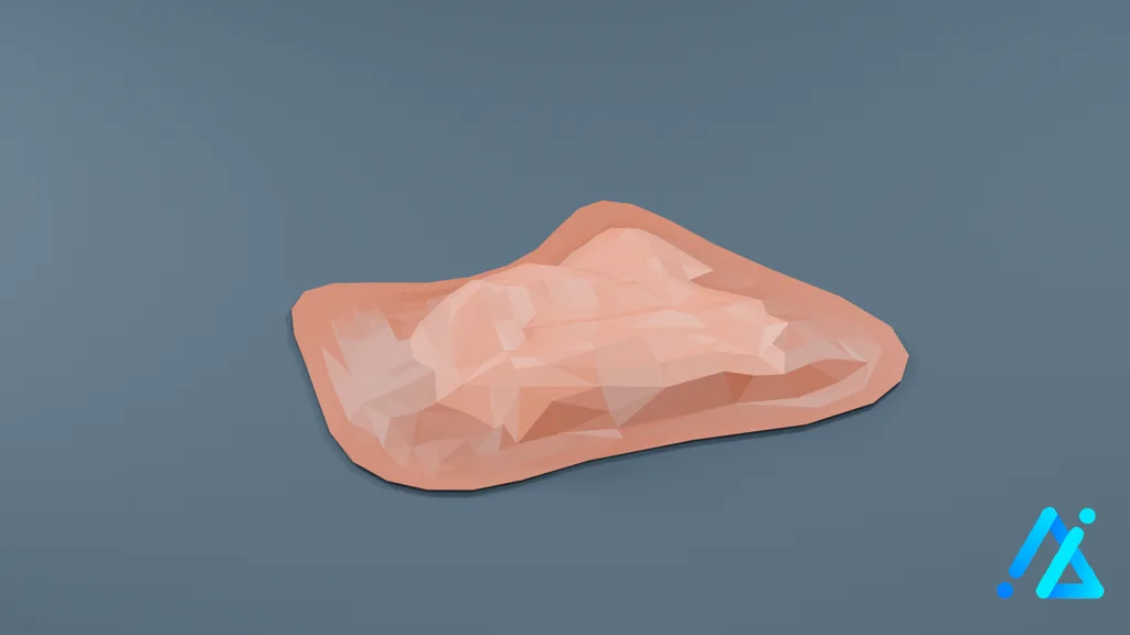 Low-Poly Land Terrain Tile 04 G — 3D model preview