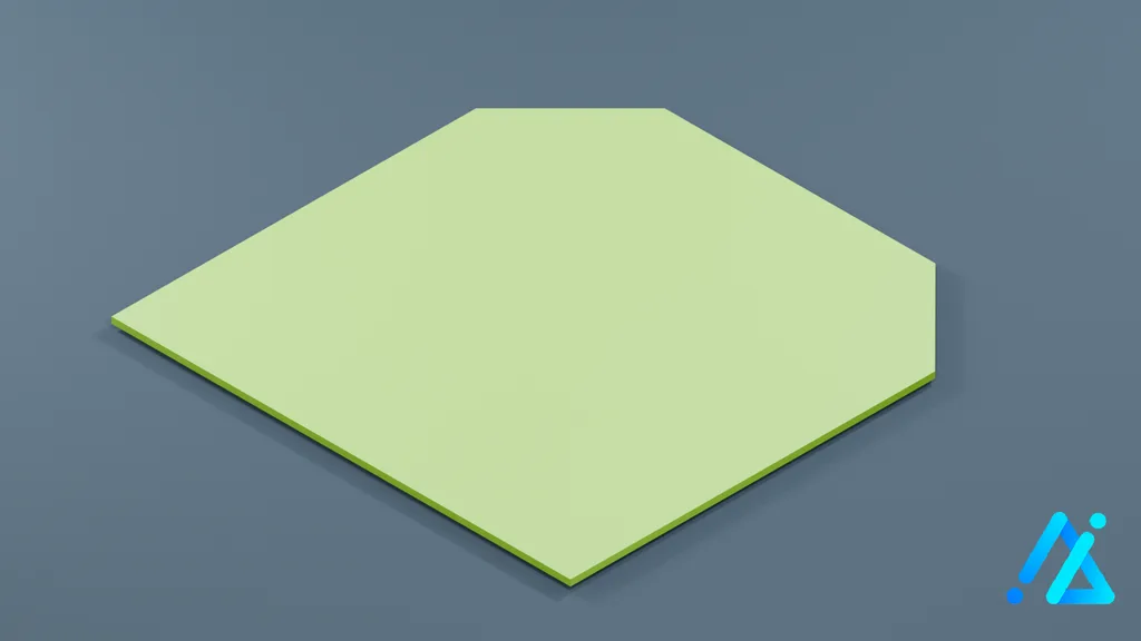 Low-Poly Lawn Terrain Tile 06 — 3D model preview