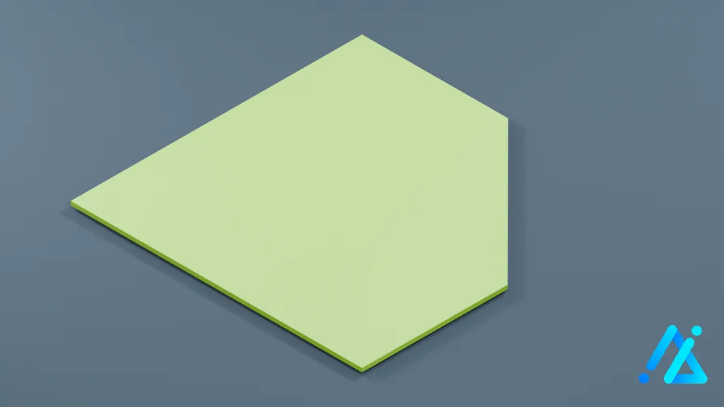 Low-Poly Lawn Terrain Tile 07 — 3D model preview