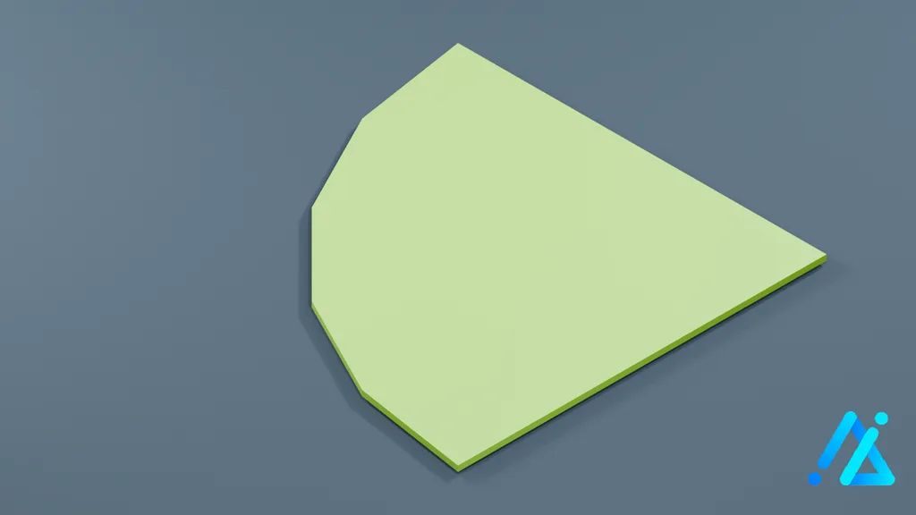 Low-Poly Lawn Terrain Tile 09 — 3D model preview