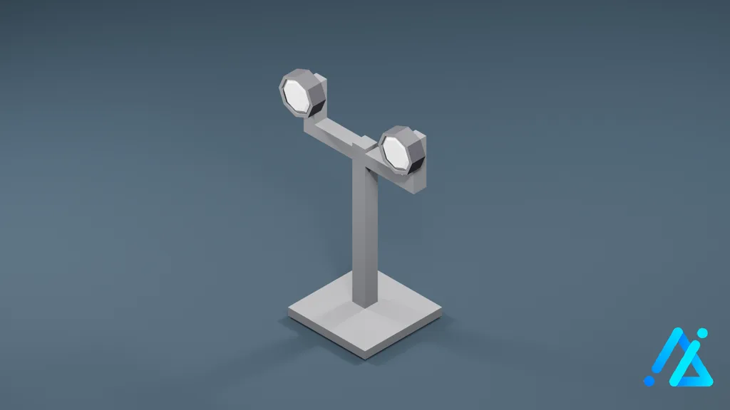 Low-Poly Light Fixture 02 — 3D model preview
