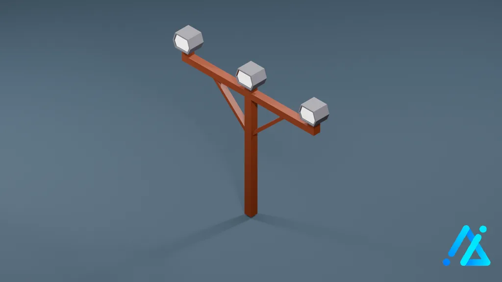 Low-Poly Light Fixture 03 — 3D model preview