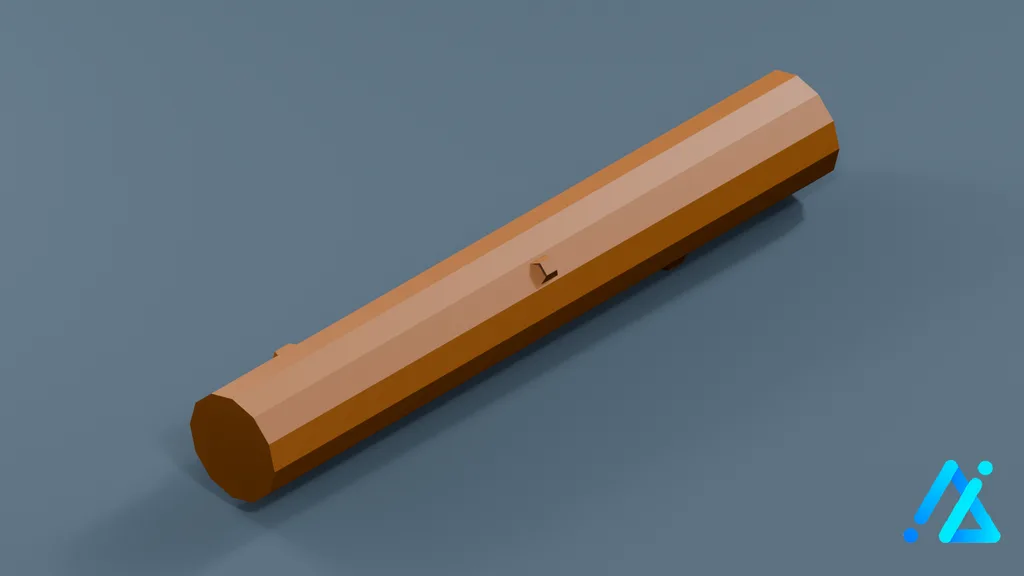 Low-Poly Cut Log SM_log — 3D model preview
