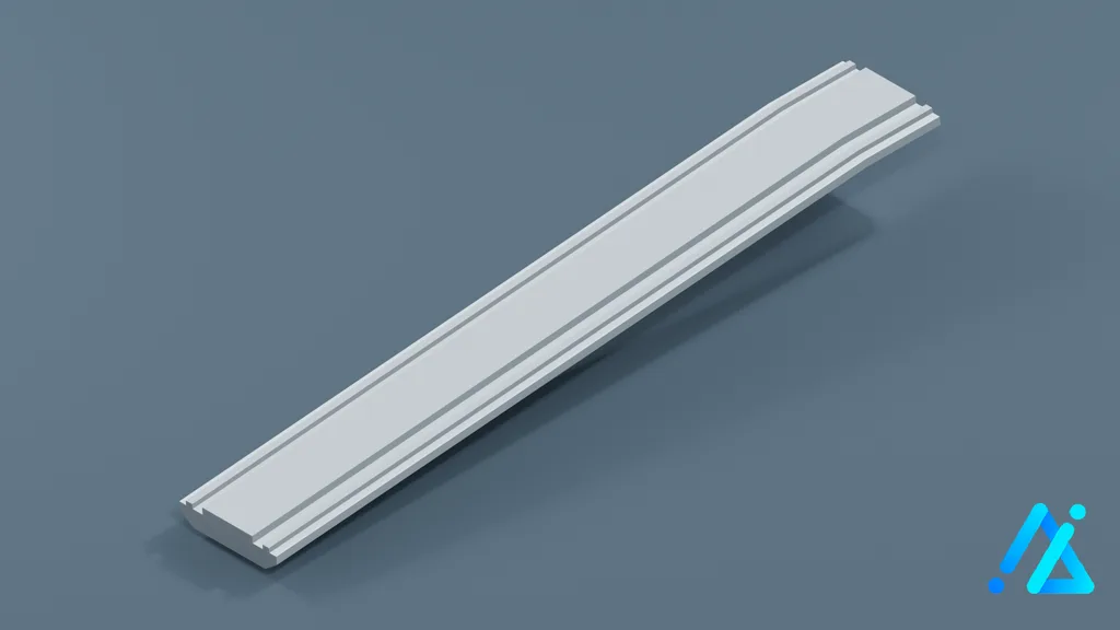 Low-Poly Monorail Track Section 01 D — 3D model preview
