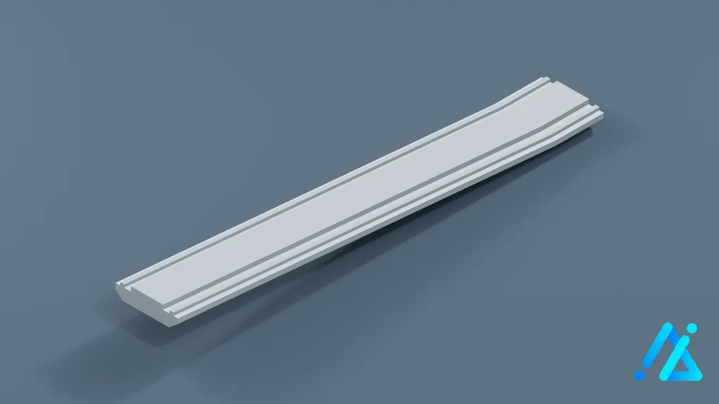 Low-Poly Monorail Track Section 01 F — 3D model preview