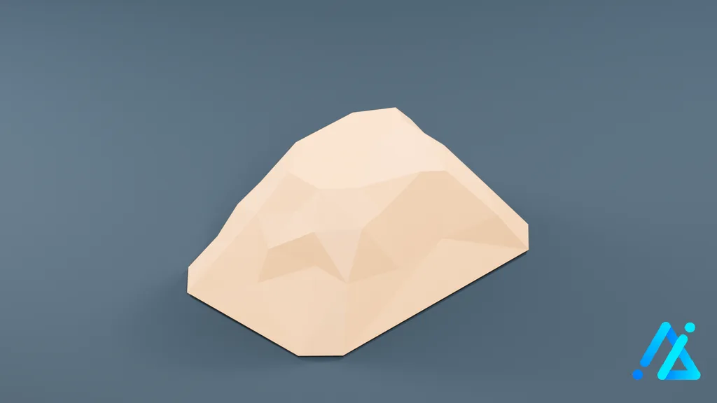 Low-Poly Sand Mound 01 — 3D model preview