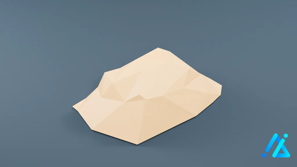Low-Poly Sand Mound 02 — 3D model preview