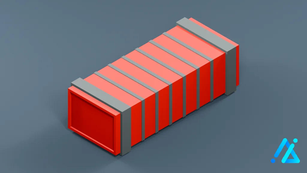 Low-Poly Crane Cargo Component 01 — 3D model preview