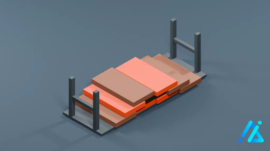 Low-Poly Crane Cargo Component 03 — 3D model preview