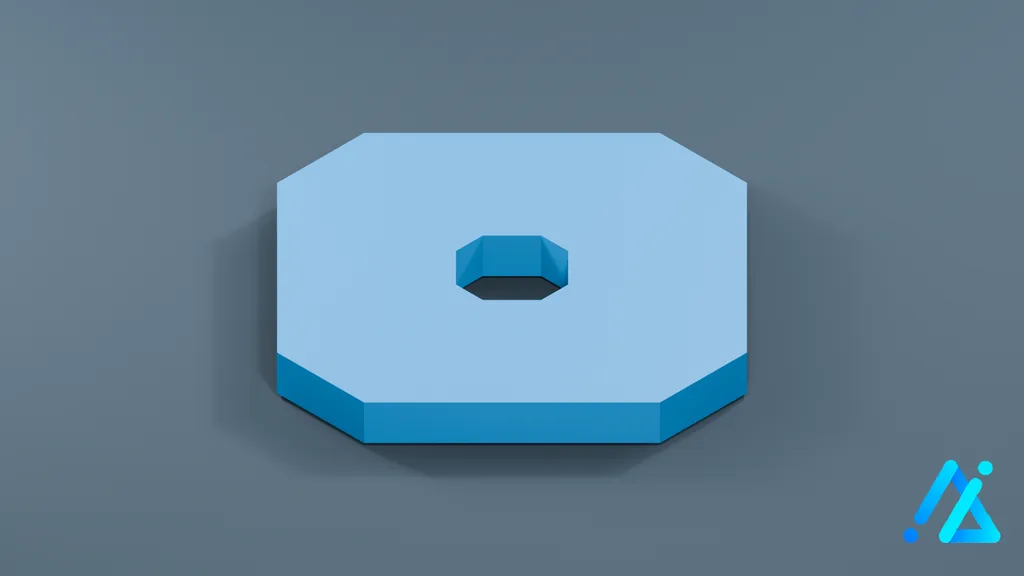 Low-Poly Barbell Weight Plate 02 — 3D model preview