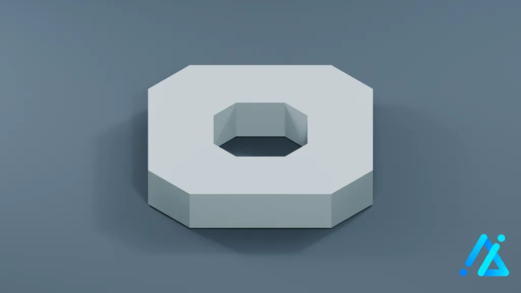 Low-Poly Barbell Weight Plate 04 — 3D model preview