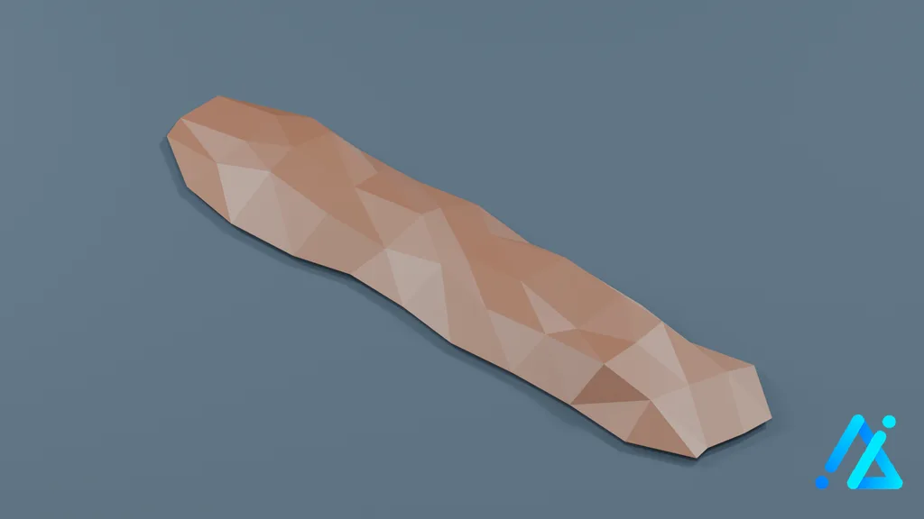 Low-Poly Path Section 01 — 3D model preview