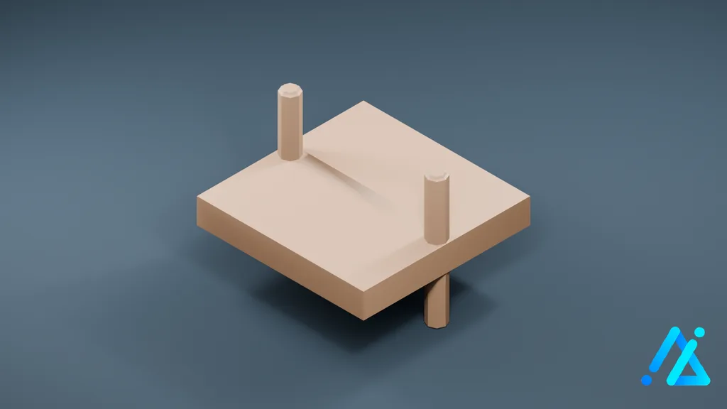 Low-Poly Pier Section 02 — 3D model preview