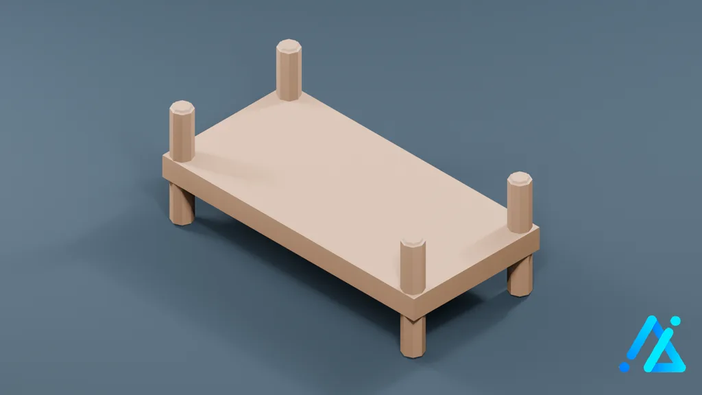 Low-Poly Pier Section 03 — 3D model preview