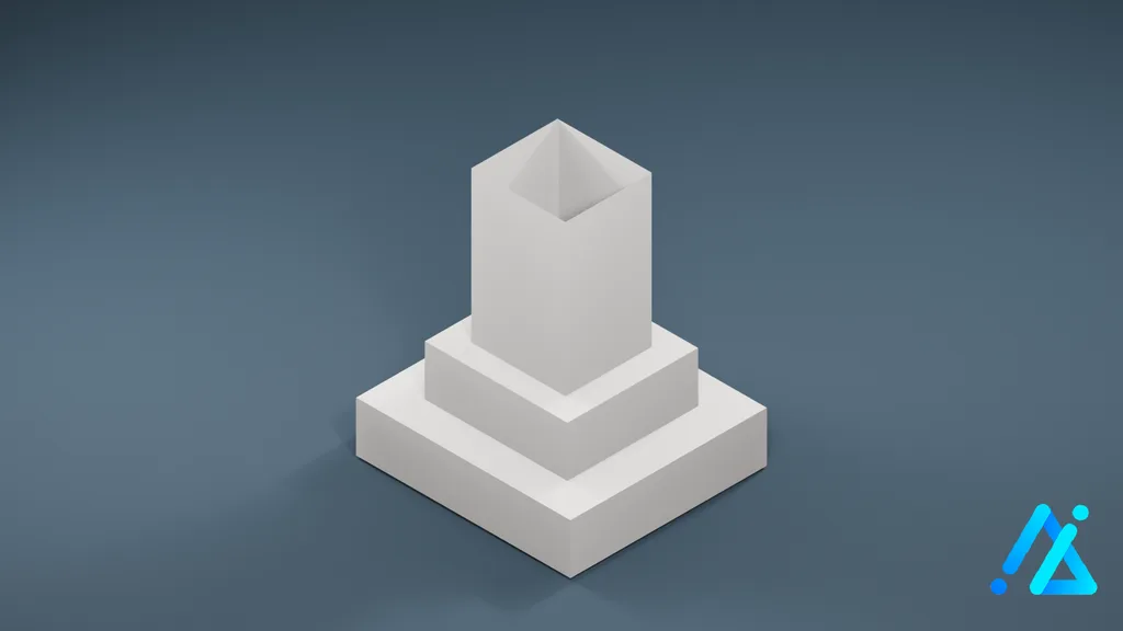 Low-Poly Structural Pillar 01 1 — 3D model preview