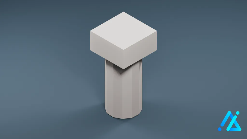 Low-Poly Structural Pillar 01 2 — 3D model preview