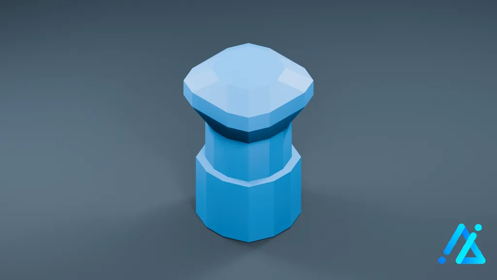 Low-Poly Structural Pillar 01 3 — 3D model preview