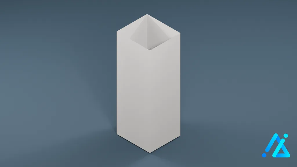 Low-Poly Structural Pillar sm_pillar_02 — 3D model preview
