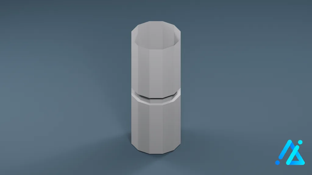 Low-Poly Structural Pillar 02 A — 3D model preview