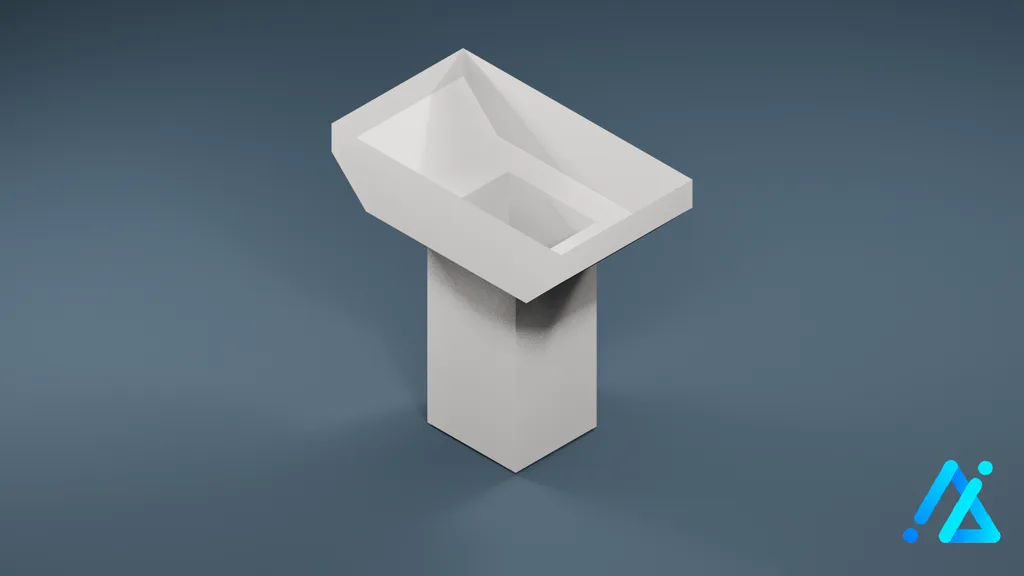 Low-Poly Structural Pillar 03 1 — 3D model preview