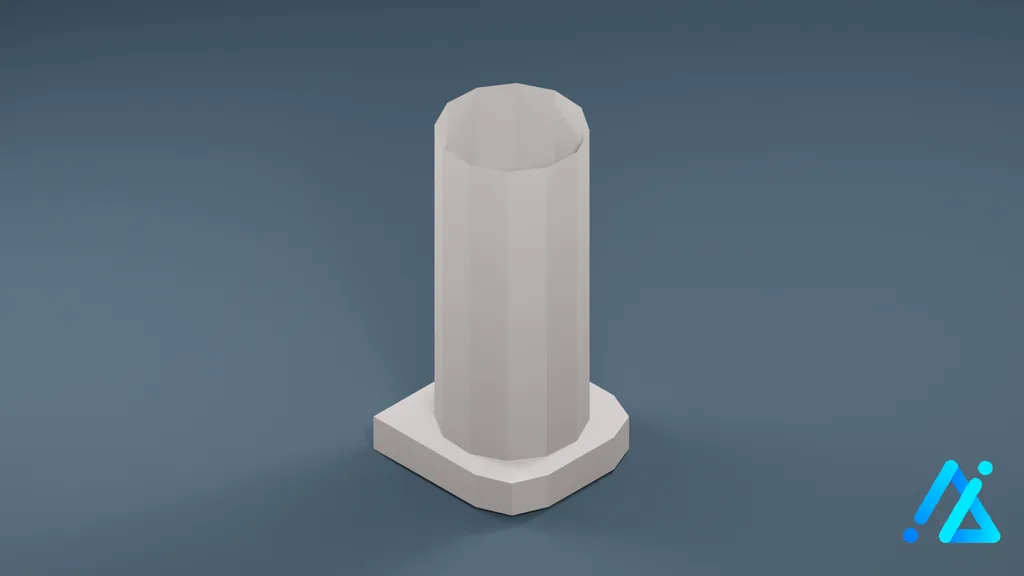 Low-Poly Structural Pillar 03 2 — 3D model preview