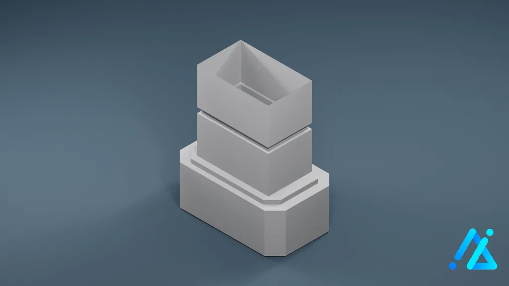 Low-Poly Structural Pillar 03 D — 3D model preview