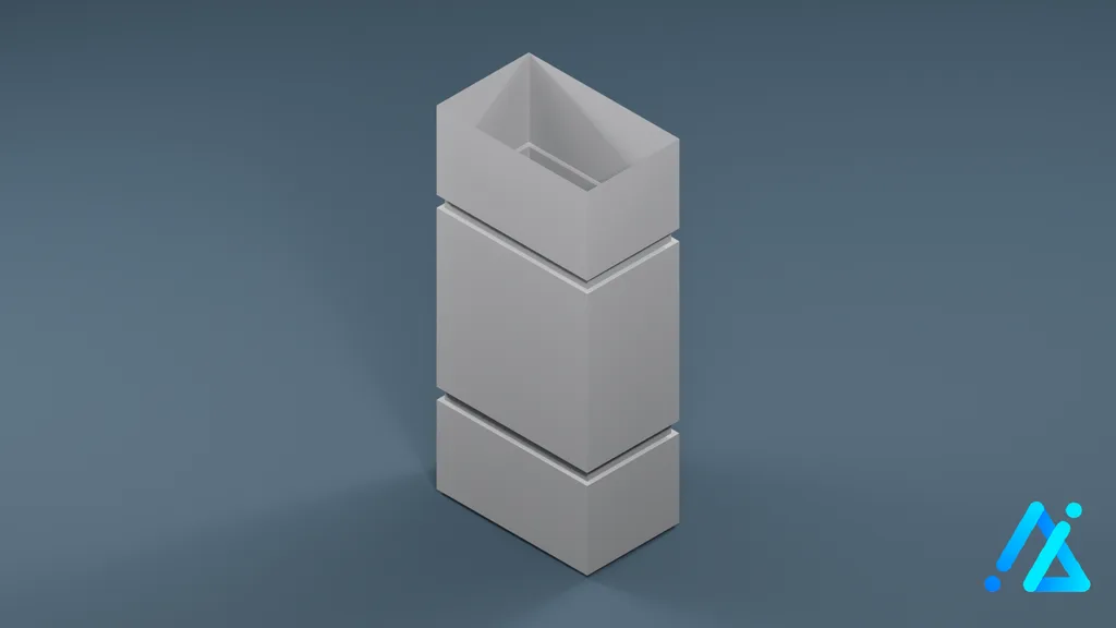 Low-Poly Structural Pillar 03 F — 3D model preview