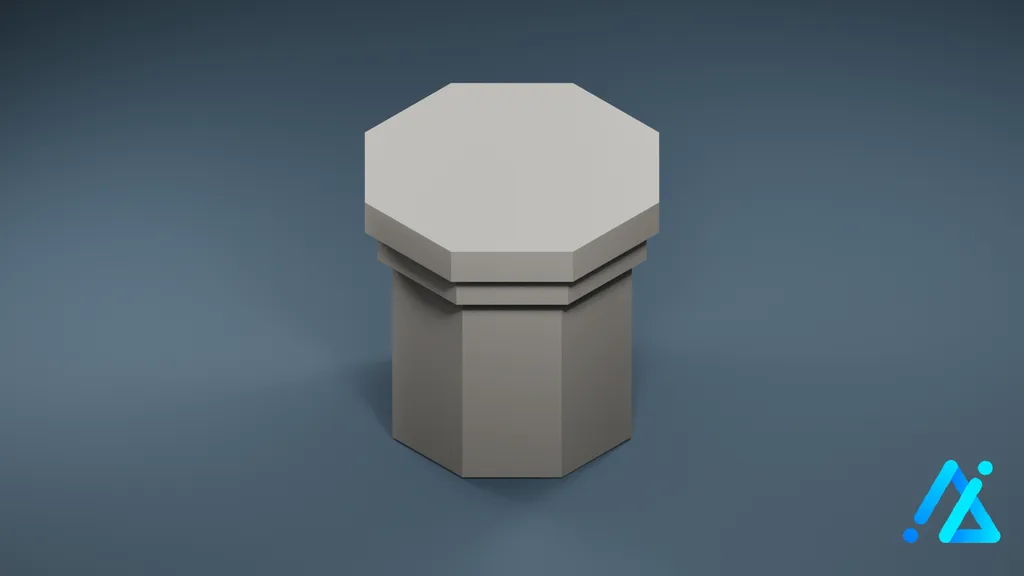 Low-Poly Structural Pillar 04 — 3D model preview