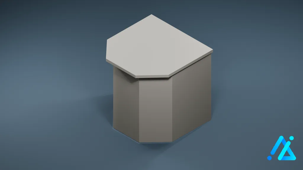 Low-Poly Structural Pillar 04 B — 3D model preview