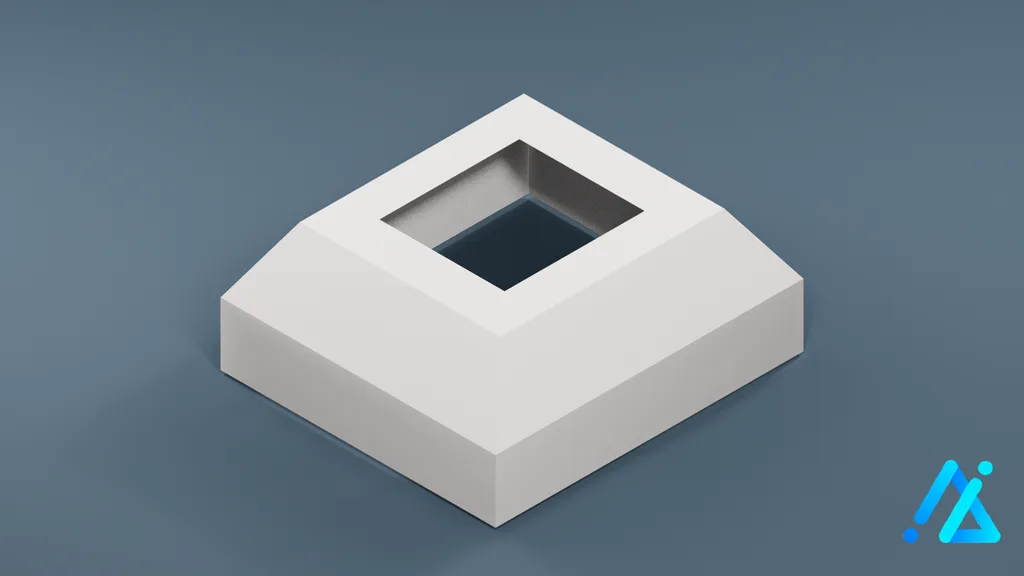 Low-Poly Monorail Station Pillar 03 — 3D model preview
