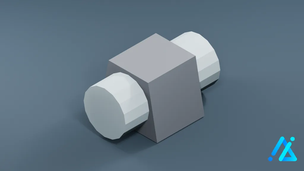 Low-Poly Pipe Fitting 03 — 3D model preview