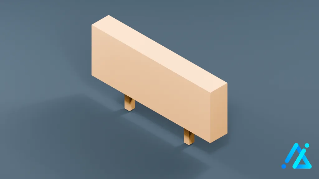 Low-Poly Blank Street Plaque 01 — 3D model preview