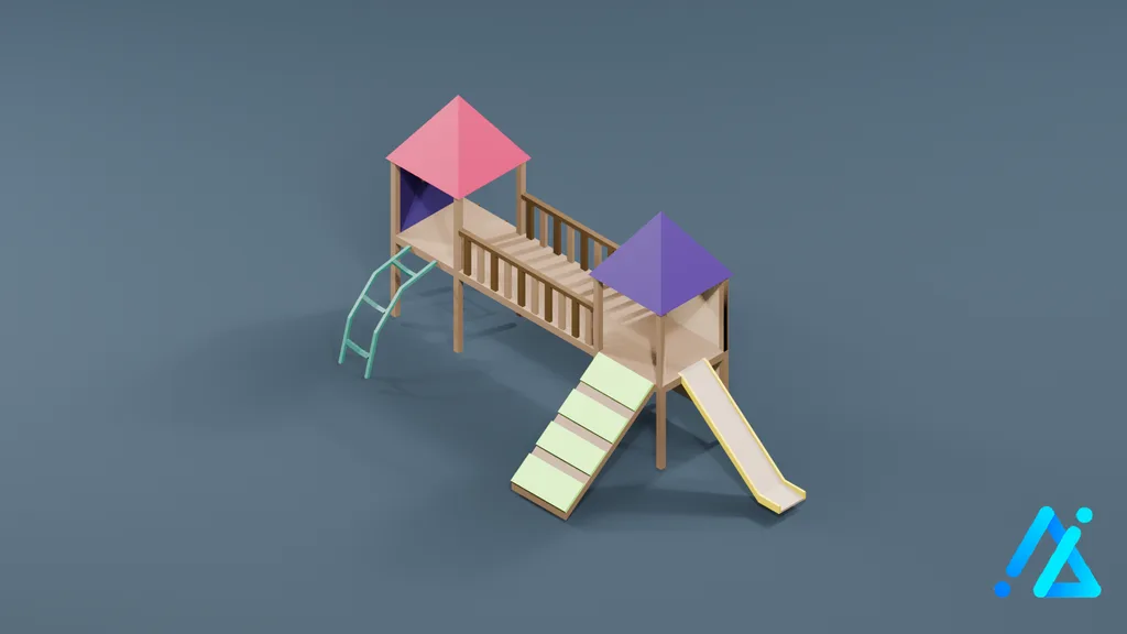 Low-Poly Playground Module 01 — 3D model preview