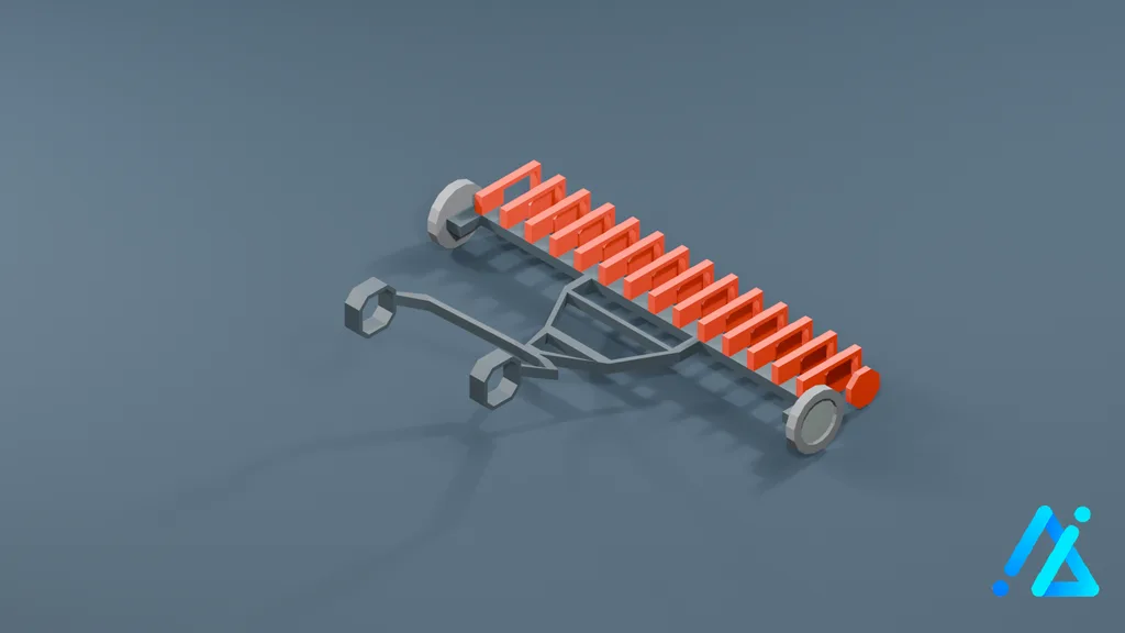 Low-Poly Farm Plow 02 — 3D model preview