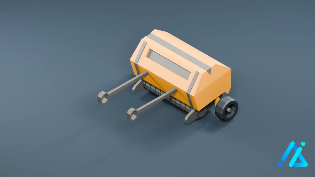 Low-Poly Farm Plow 03 — 3D model preview