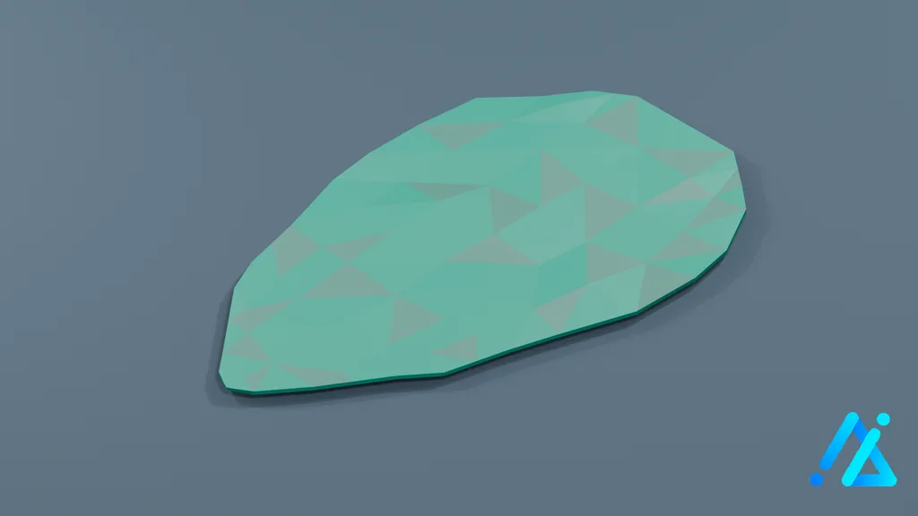 Low-Poly Puddle Prop 02 — 3D model preview