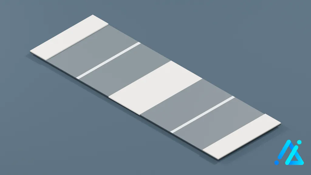 Low-Poly Road Section 014 — 3D model preview