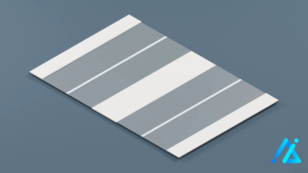 Low-Poly Road Section 015 — 3D model preview