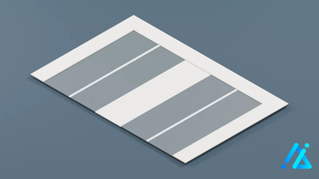 Low-Poly Road Section 017 — 3D model preview