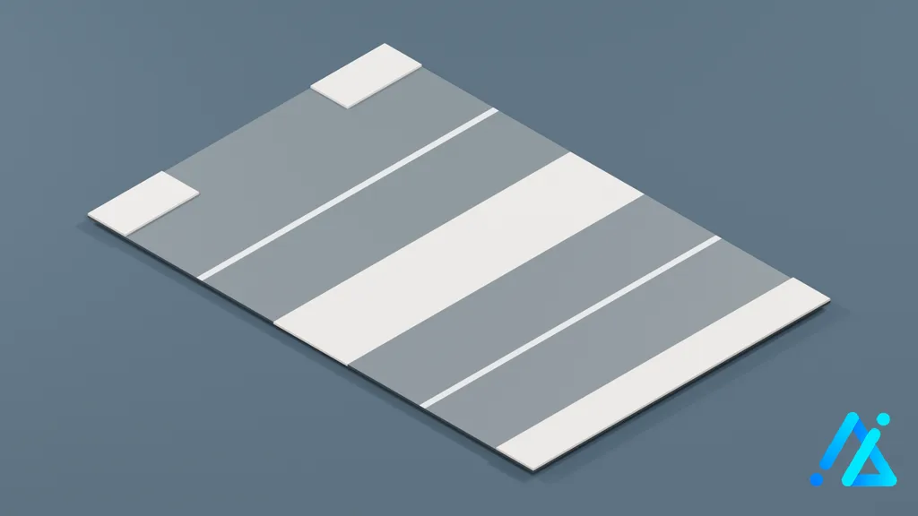 Low-Poly Road Section 018 — 3D model preview