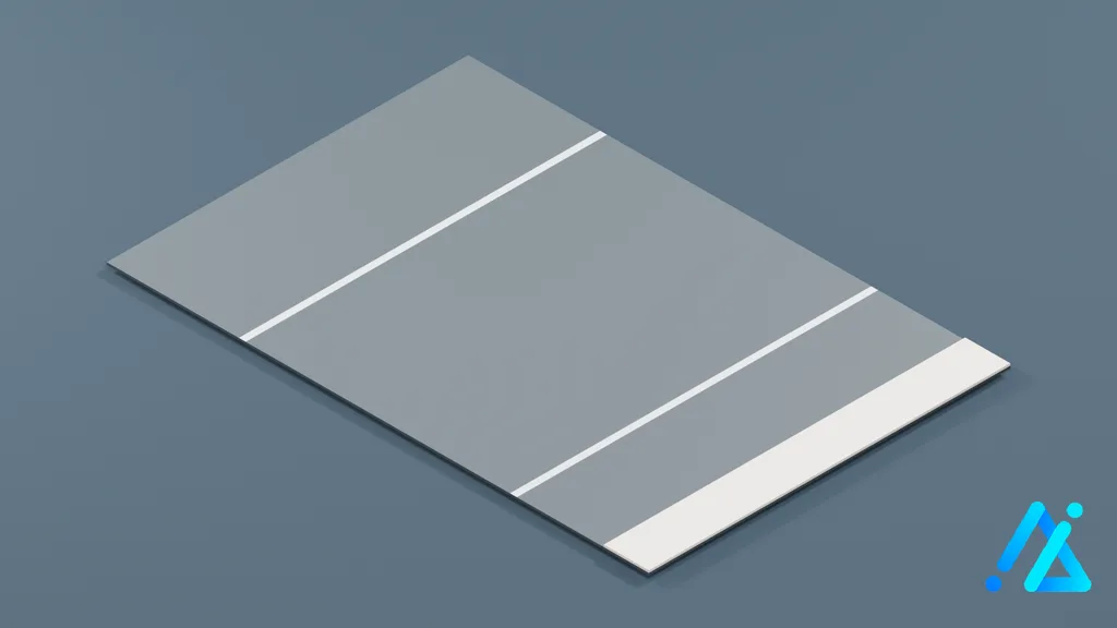 Low-Poly Road Section 020 — 3D model preview