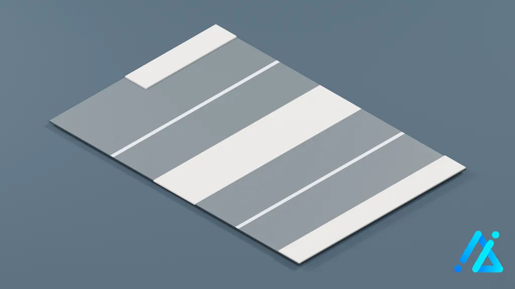 Low-Poly Road Section 021 — 3D model preview