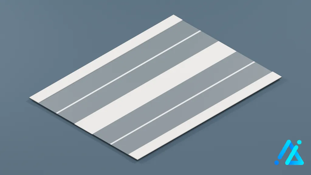 Low-Poly Road Section 023 — 3D model preview