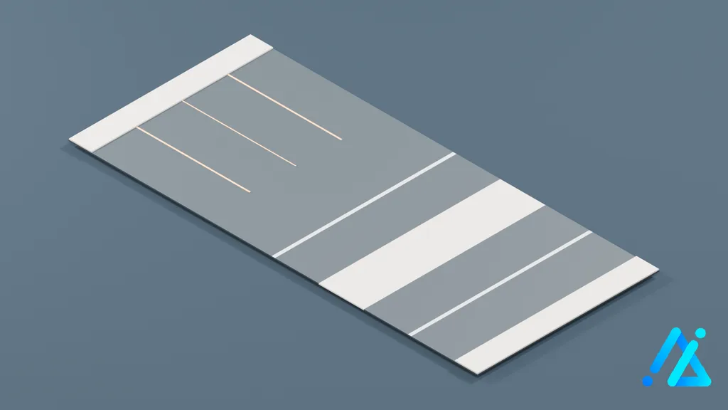 Low-Poly Road Section 025 — 3D model preview