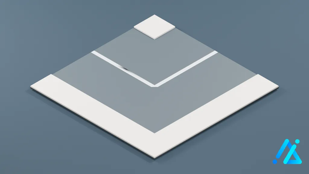Low-Poly Road Section 028 — 3D model preview