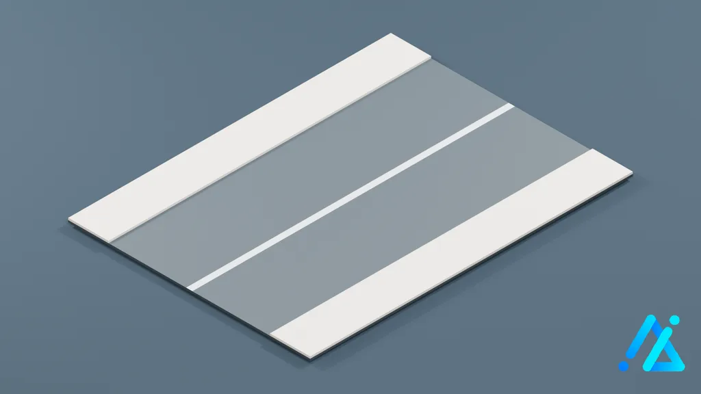 Low-Poly Road Section 02 1 — 3D model preview